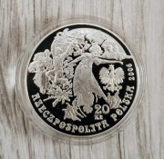 Srebrna moneta 20zł. NOC ŚWIĘTOJAŃSKA 