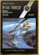Model kartonowy F-14A TOMCAT w skali 1:33. Nr 6/92. Wydawnictwo Haliński.