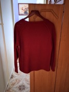 Sweter Bordo Dzianinowy