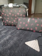 Komplet torebka portfel Ochnik zestaw czarny czerw