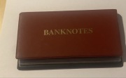 Album kolekcjonerski na banknoty, 20 stron, 8 x 17 cm (czerwony)