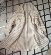 Zara piękny gruby i długi kardigan rozmiar M