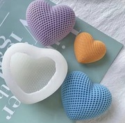 SERCE Duża forma silikonowa 11.2*10.3*5.5 do odlewów Świec Mydła Żywic 