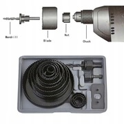 otwornica do drewna zestaw 13 końcówek