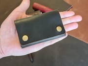 Męski minimalistyczny portfel skórzany RĘKODZIEŁO - IDEALNY NA PREZENT !