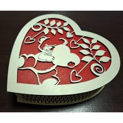 pudełko drewniane, walentynki, serce, box, szkatułka