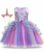 Strój przebranie kostium Jednorożec fioletowy roz. 92-104 na 3-4 lata nowy