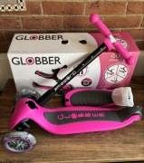 Hulajnoga jeździk rowerek Globber GO-UP Foldable Plus Lights Pink 643-110