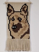 Makatka pies Makrama Prezent Ozdoba