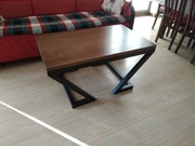 Stolik kawowy w stylu Loft - blat dębowy