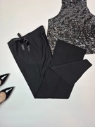 Czarne eleganckie spodnie Olsen 36 S szerokie nogawki wizytowe nowe