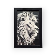 Obraz na płótnie 13x18 cm - lew