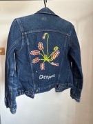 Kurtka jeansowa S malowana Rosiczka długolistna