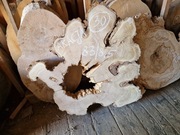 Plaster Drewna Akacja 83/8,5 cm Wysuszony Blat Lustro Żywica DIY Podstawa