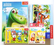 Puzzle dla dzieci w wieku 3-4 lat - Kicia Kocia, Dobry Dinozaur, CZu CZu