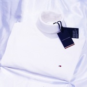 Tommy Hilfiger  sweter golf XXL cream cotton kaszmir th prada susu amiri
