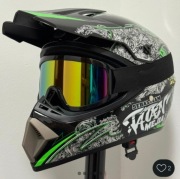 Kask pełny fullface rozmiar S Enduro Hulajnoga Rower Cross Gogle Dziecko 