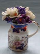 WAZONIK Z BUKIETEM KWIATÓW - ATLAS KOLEKCJA - DEKORACYJNA - WZÓR NR. 4