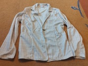 Żakiet marynarka beżowy pepitko delikatny L nowy