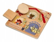 ADAM Toys Tablica manipulacyjna z zamknięciami dla dzieci 
