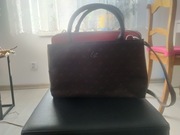 Torebka  brązowo-czerwona