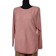 Sweter Marie Philippe XL 42 pudrowy róż cienki wełna wiskoza elegancki