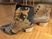 Ozdobne botki wiosenne, jesienne z materiału