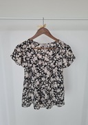 Szyfonowa kwiatowa bluzka H&M 34 XS