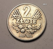 2 zł jagody, kłosy z PRL z 1958 roku  piękna moneta  nr.482