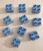 Klocek Lego Duplo 2x2 10 szt jasnoniebieski 