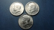 USA - 3 półdolarówki z Kennedym