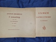 Stare nuty PWM Bach i Diabelli komplet fortepian vintage