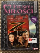 Maska Zorro - 1998. DVD + książka stan bdb <j. polski>