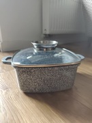 Garnek 2,8 L - ceramiczno-marmurowy ze szklaną pokrywką ZILNER