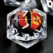 Zestaw kości z oczami smoka