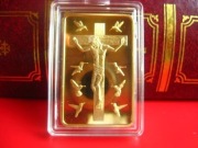 Sztabka Jezus,Dekalog platerowana złotem.