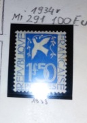 Francja rzadki znaczek mi 291 *  czysty  MH 1934r 