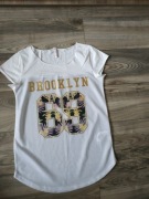 FB SISTERS   ___BIAŁY   T-SHIRT PRINT__ IDEALNY___  S 