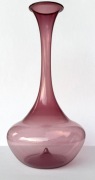 Fioletowy wazon vintage Huta Lauscha Niemcy szkło ręcznie dmuchane