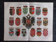 Landerwappen - duża chromolitografia 1897 r