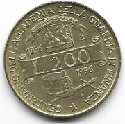 Italia 200 lira 1996 okol.   
