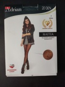 Rajstopy czarne z kokardkami 20 den S Adrian