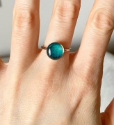 Unikatowy pierścionek regulowany- ręcznie malowany akwarelą 