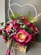 Kompozycja stroik  walentynkowy 