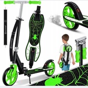 Dziecięca Hulajnoga KESSER Miejska Składana Zielona Duże Koła 100kg