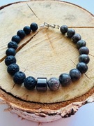 Bransoletka męska wyjątkowa z kamieni naturalnych na prezent amulet 