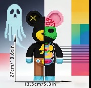 Klocki Kolekcjonerskie Bearbrick Style - Figurka Anatomia 27cm