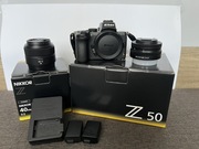 Aparat fotograficzny bezlusterkowiec Nikon z50 + dwa obiektywy 