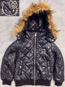 Kurtka pikowana z odpinanym kapturem H&M Hello Kitty EU 116 5-6 lat czarna