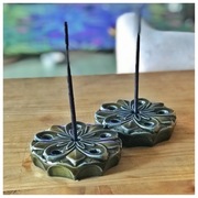 Świeczniki ceramiczne Lilia wodna - dwie sztuki